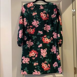 Ann Taylor floral lantern shift dress size 4